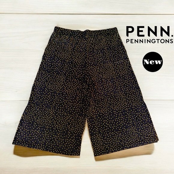 NWOT, Penningtons, Gaucho Pants Rrinted , 0X, Black & Yellow - Picture 1 of 10